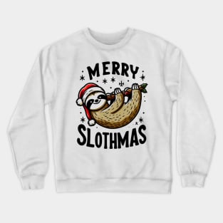 Christmas Sloth Lover Merry Slothmas Funny Xmas Gift Crewneck Sweatshirt